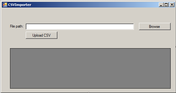 how to upload a csv file in c# windows form application