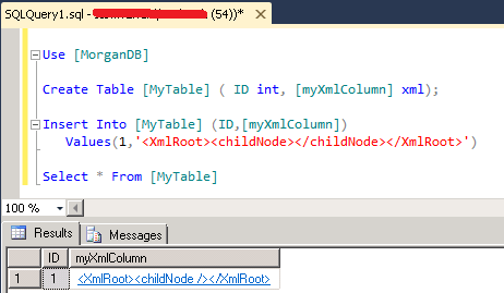 Insert XML into SQL Server Table using SSMS and C# - MorganTechSpace