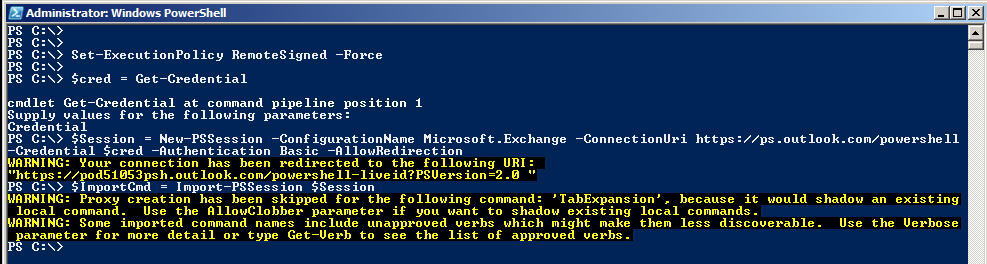 import module exchange powershell